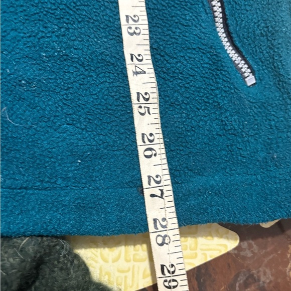 Vintage Blue and Green Zip Up Sweater with Full-Zip Design - Picture 14 of 14